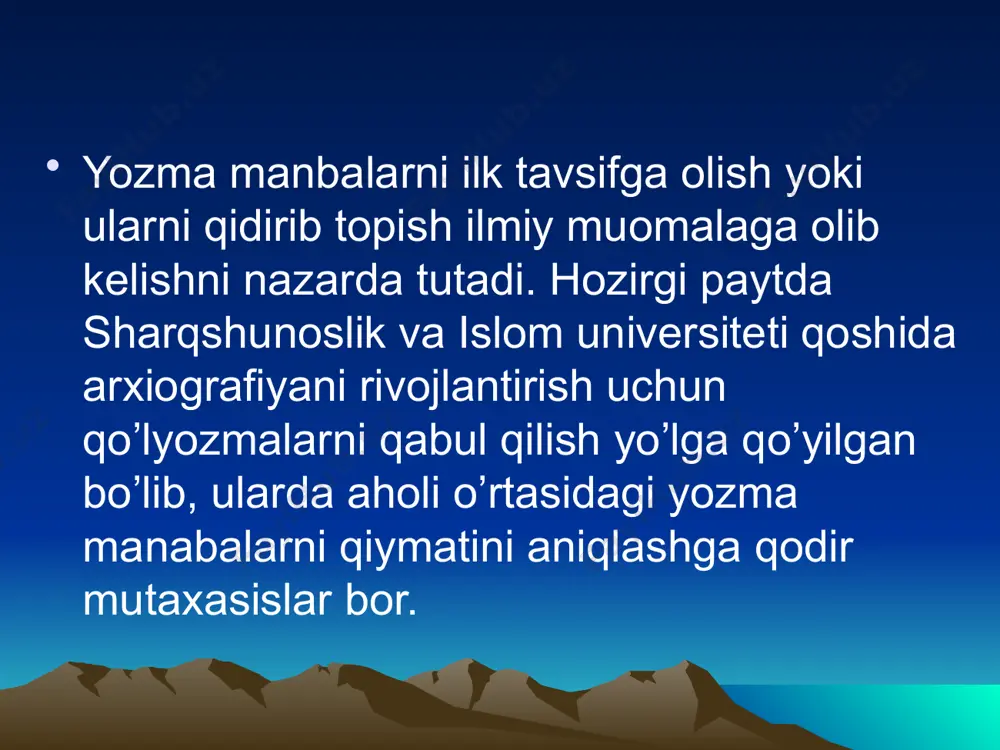 manbashunoslikning asosiy yo’nalishlari. nazariy va amaliy manbashunoslik - Page 5