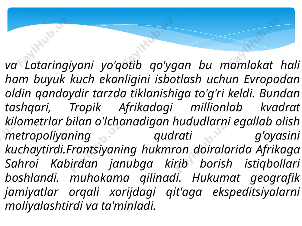 yaning germaniya va avstriya-vengriya bilan olib borgan yashirin muzokaralari natijasida 1882-yil 20-mayda bu davlatlar oʻrtasida “uchlik ittifoqi” deb nomlanuvchi ittifoq shartnomasi imzolandi. bu shartnoma 1879-yilda rossiyaga qarshi tuzilgan avstriya-germaniya ittifoqi va 1881-yilda uch imperatorning kelishuvi bilan parallel ravishda mavjud edi. ular birgalikda butun ittifoqlar tizimini tashkil qildilar, uning markazida germaniya turardi. nafaqat tunis frantsiya poytaxtiga qul bo'lib qoldi. ispaniya va italiyani o'z ichiga olgan butun o'rta er dengizi havzasi uning faoliyati sahnasiga aylandi. tunisdan tashqari, yaqin sharq mamlakatlari - misr va turkiya frantsiyaga eng qattiq qaramlikka tushib qolgan. 1875 yildagi bankrotlik va rossiya-turkiya urushidan keyin turkiya moliyasi butunlay tartibsizlikka tushib qoldi. turkiya ikkinchi marta bankrot deb e'lon qildi. bu kreditor bankirlarga turkiya ustidan xorijiy moliyaviy nazorat o‘rnatish imkonini berdi. ikki yil davomida port va kreditorlar o'rtasida muzokaralar olib borildi. nihoyat, 1881 yilda kelishuv bo'ldi. turkiyaning qulligi. uning natijalari so'zda mustahkamlangan. muharram farmoni. turkiyaning tashqi ulushi miqdori 2,5 milliard frank etib …