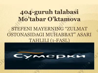 zulmatostonasidagi muhabbat — PPTX