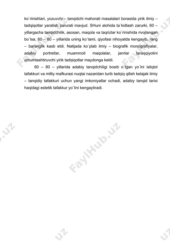 o`zbek adabiy tanqidchiligi realizm uchun kurash yo`lida ( 60 - 80 yillar) - Page 3