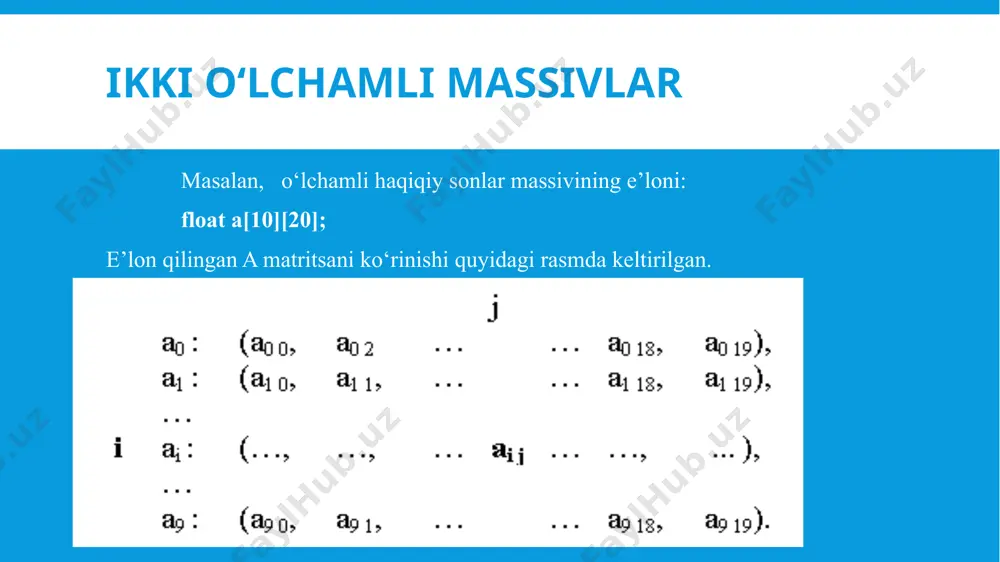 ko‘p o‘lchamli statik massivlar - Page 3
