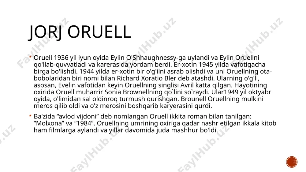 y ishlarda idealistik, ammo siyosiy jihatdan unchalik kuchli bo'lmagan shaxs (trotskiy va snoubol) inqilobiy davlatdan hokimiyatning yovuz va zo'ravon ustasi (stalin va napoleon) tomonidan haydab chiqariladi. stalin o'zining dushmanlarini yo'q qilgan va siyosiy bazasini mustahkamlagan «molxona»da napoleon shamol tegirmoni qulaganidan keyin ishongan hayvonlarning soxta e'tirofi va qatl etilishi sifatida ifoda etilgan tozalash va namoyishlar. stalinning zolimona hukmronligi va rossiya inqilobining asoslarini butunlay tark etish, cho'chqalarning zo'ravon hukumatga murojaat qilishlari va insoniy xususiyatlar va xulq-atvorni qabul qilish, asl zolimlarning tuzoqlari bilan izohlanadi. asarning mavzulari sinf tabaqalanishiga qarshi ijtimoiy moyillik “molxona” sinf zolimligi va odamlarning sinf tenglik tuzilmalarini saqlab qolish va qayta tiklashga moyilligi haqida fikrlarni taqdim etadi. bu romanlarda dushman yo'q qilinganida, hayvonlar odamlarga qarshi bo'lgani kabi, umumiy dushmanga qarshi birlashadigan sinflar qanday qilib ichki qismlarga bo'linishi mumkinligi tasvirlangan. janob jouning quvib chiqarilishi elektr vakuumini keltirib chiqaradi va keyingi zolim totalitar boshqaruvni olishidan ancha oldin. intellektual va jismoniy mehnat o'rtasidagi tabiiy …