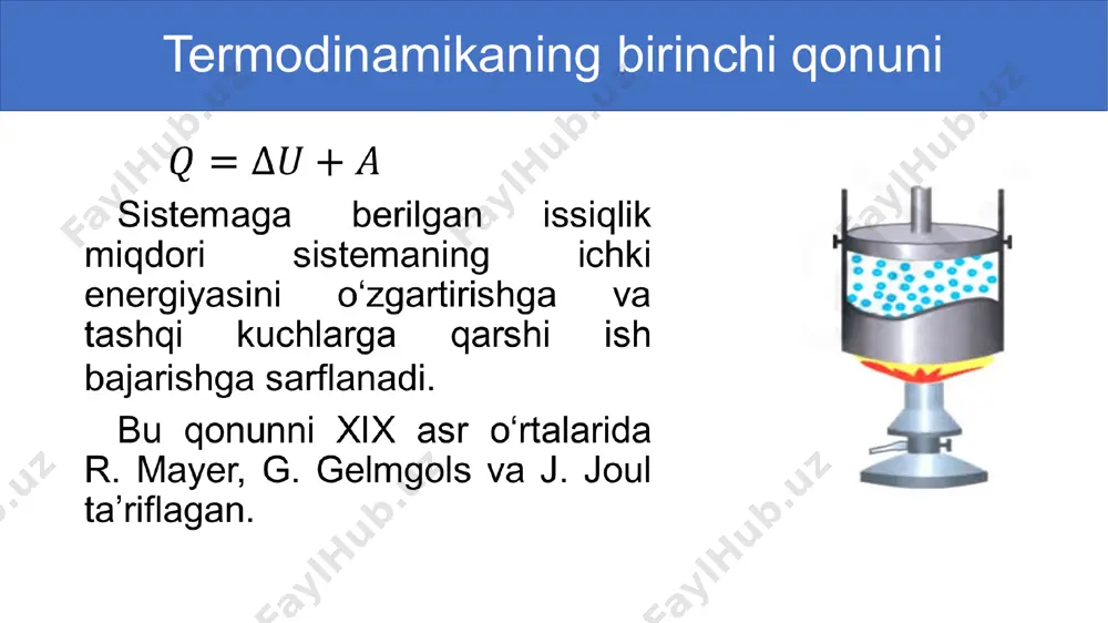 termodinamikaning birinchi qonuni - Page 3