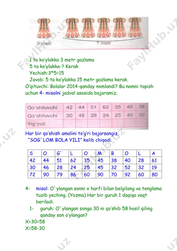 otilganlarni mustahkamlash matematika 2-sinf - Page 5