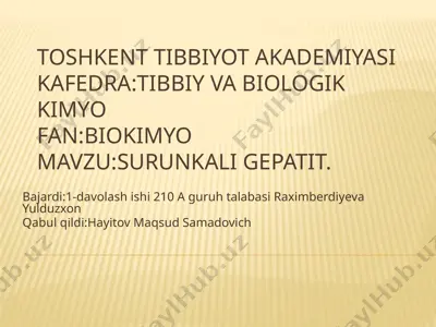 surunkali gepatit — PPTX