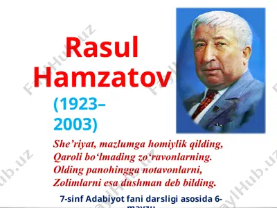 rasul hamzatov 7-sinf — PPTX