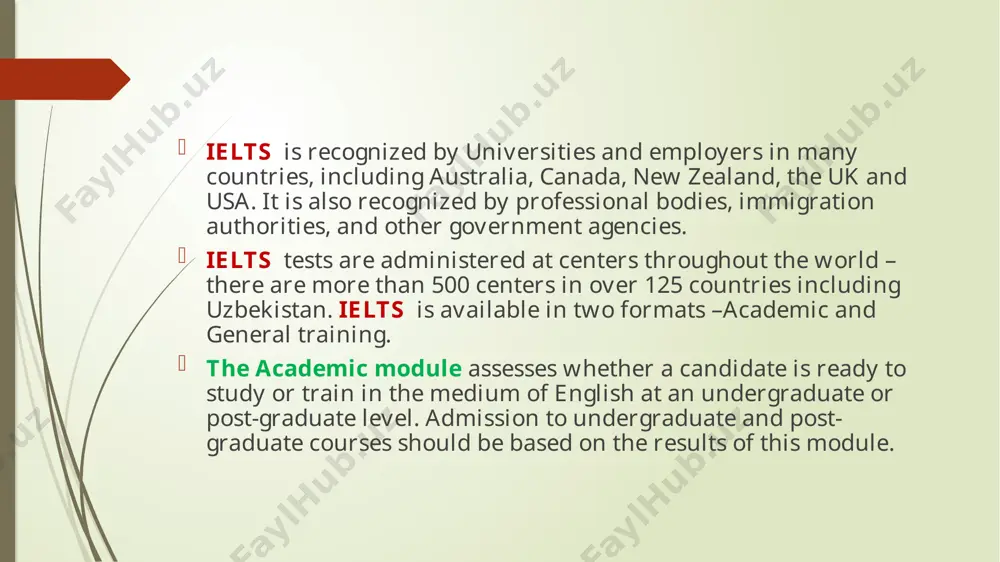 ges) examinations (cambridge esol) is a part of the cambridge assessment group, which is a department of the university of cambridge*. it has a tradition of language assessment dating back to 1913, and is one of the world‘s largest educational assessment agencies. cambridge esol offers an extensive range of examinations, certificates and diplomas for learners and teachers of english. in 2006, over 2 million people took these examinations at centres in over 130 countries. cambridge esol undertakes: to assess language skills at a range of levels, each of them having a clearly defined relevance to the needs of language learners to assess skills which are directly relevant to the range of uses for which learners will need the language they have learned, and which cover the four language skills – reading, writing, listening and speaking – as well as knowledge of language structure and use to provide accurate and consistent …