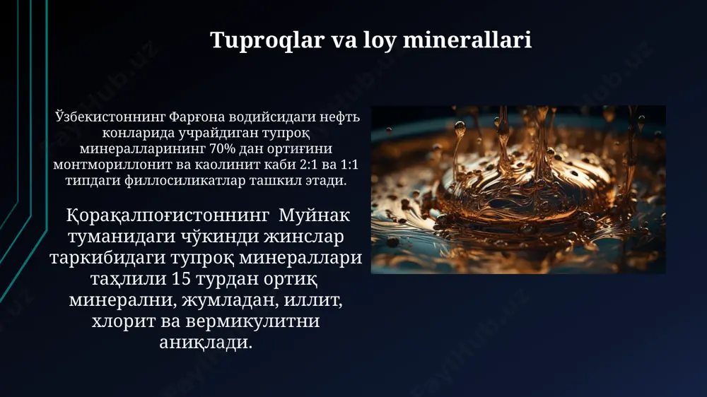 i joylarda, masalan, rossiyaning xantı-mansiysk avtonom okrugida qazib olingan neftning fizik xossalarini farqlash imkonini beradi. neftning yopishqoqligi, 1 dan 1000 sst gacha oʻzgarib, uning tarkibiy qismlariga va temperaturaning taʼsiriga bogʻliq boʻladi, masalan, oʻzbekistonning murod togʻlarida qazib chiqarilgan neftning yopishqoqligi yuqoriroq boʻlishi mumkin. suv va uning tarkibi surxondaryo viloyatidagi neft konlaridan olinadigan neftning tarkibida 200 dan ortiq turli xil uglevodorodlar aniqlangan bo‘lib, bu ularning murakkab kimyoviy tuzilishi haqida dalolat beradi va qayta ishlashni qiyinlashtiradi. andijon viloyatining neft konlarida topilgan yog‘simon moddalar tarkibida metan, etan va propan kabi engil uglevodorodlarning 20-25% tashkil etadi. bu esa ushbu hududdagi neftning sifatini va kimyoviy xususiyatlarini aniqlaydi. sikloalkanlar (naftenlar) sikloalkanlar, yoki naftenlar, neftning muhim tarkibiy qismlarini tashkil qilib, ularning tarkibida 5 dan 20 gacha uglerod atomlari bo'lgan halqali tuzilmalar mavjud bo'lib, rossiyaning g'arbiy sibir neft konlarida keng tarqalgan. o'rta osiyo neftlarida sikloalkanlarning ulushi 20-50% oralig'ida o'zgarib turadi va ularning fizik-kimyoviy xossalari molekulyar massasi va halqa tuzilishiga …