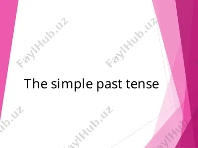 past tense in english grammar — PPT