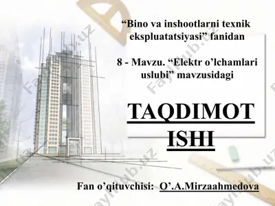 elektr o’lchamlari uslubi — PPTX