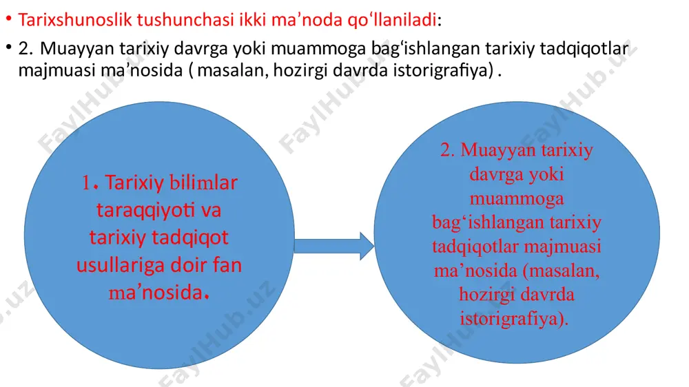 ix fanlari doktori, professor d.a.alimova rahbarlik qilib keldi). o’zbekiston fa tarix instituti tashkil topgach, bir qator tarixshunoslar, jumladan, v.ya. nepomnin, r.n.nabiyev, i.k. dodonov, x.i.inoyatov, muayyan muammolarning tarixshunosligini tadqiq qilishga kirishdilar. tarixshunoslik bo’limi tomonidan o’tkazish an’anaviy bo’lib qolgan "tarixshunoslik o’qishlari" o’zbekiston tarix fani sohasida amalga oshirilayotgan ishlarni sarhisob qilib boradi. o’zbekistonda tarixshunoslik fani ilmiy maktablariga b. v. lunin, g.i.jeltova, f.h.qosimov, r. rajapova, d.a. alimova kabi olimlar tomonidan asos solindi. mustaqillik yillarida tarixshunoslik tadqiqotlari ancha kengaydi. 5 ta doktorlik, 20 dan ortiq nomzodlik ishlari himoya qilindi. ayniqsa, xorijiy tadqiqotchilar (aqsh, koreya, turkiya, rossiya, buyuk britaniya, germaniya) o’zbekiston tarixshunoslari bilan ilmiy-amaliy aloqalar o’rnatib, o’zbekiston tarixshunosligining muhim muammolarini o’rganishda davom etmoqdalar. tarixshunoslik tarix fanlaridan manbashunoslik bilan juda yaqin aloqada bo‘lib, har bir davr manbalarning ko‘pligi, ularga tanqidiy yondashuv va foydalanish tarixiy tafakkurning, bilimning darajasi, saviyasini belgilaydi. tarixshunoslikning rivojlanishida manbalar doirasining kengligi va o‘sha davrdagi tarixiy tadqiqot usuli asosiy omil hisoblanadi. tarixiy tadqiqot usullarining takomillashishi …