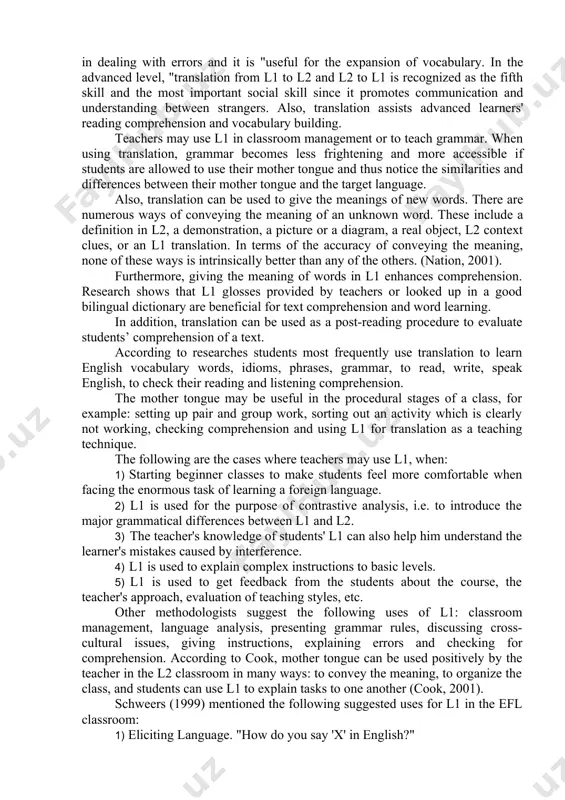 haviour. it is easy to notice the theoretical driving forces of the criticism here: structural linguistics and behaviourism. the behaviourist conception of language learning was introduced by the psychologist b. f. skinner in his book verbal behaviour. in this book he describes language as a form of behaviour and argues that the first language is acquired by the infant through a stimulus - response - reinforcement cycle, and that language performance arises largely as the result of positive or negative reinforcement. this idea of language learning as habit formation, along with the view of language as a structural system, lead to the rise of the audio-lingual method of second language teaching, which made use of constant structural drills in the target language followed by instant positive or negative reinforcement from the teacher. clearly, in such a methodology, translation could not have a role to play. many teachers believe that english …