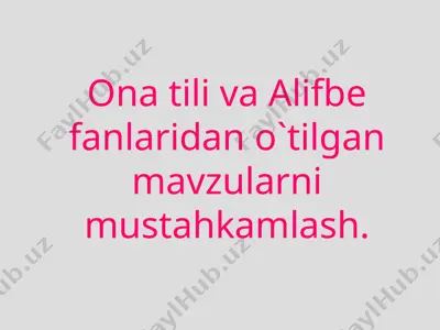 1-sinf. alifbe va ona-tili — PPTX