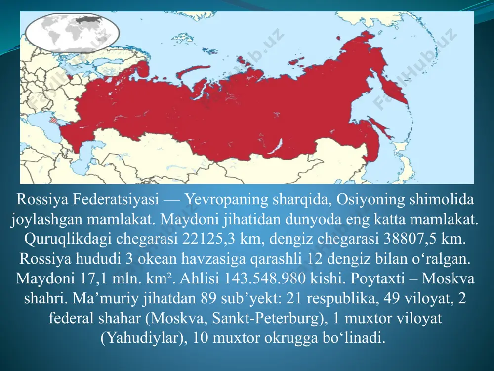 masi ham, federatsiya kengashi ham uni maʼqullaydi. davlat dumasi 2021 yil 24 mart kuni uchinchi va oxirgi oʻqishda amaldagi davlat rahbari vladimir putinning prezidentlikka qayta saylanish uchun oʻz nomzodini koʻrsatishga imkon beruvchi qonun loyihasini qabul qildi. tashqi siyosati moskva prezident donald trampning mo‘tadilligi tufayli yaqin sharqdagi pozisiyalarni mustahkam egalladi. amerika qo‘shma shtatlari, xitoy va rossiya o‘rtasidagi pozisiya o‘yinida moskva o‘zining ikkita raqibiga qaraganda ancha zaif tomonlarga ega, ammo prezident vladimir putin yaqin sharqda vositachi bo‘lish uchun va tobora o‘sib borayotgan global miqyosda aqsh tashqi siyosatidagi xatolar va nomuvofiqliklardan foydalana oldi turkiya, rossiya va suriya o‘rtasidagi munosabatlar va damashqning kurdlar bilan kelishuvi uchun eshiklar ochildi. xuddi shuningdek, natijada turk kuchlari va rossiya birgalikda mintaqada patrullik qilishdi. qisqa qilib aytganda, tramp moskvaning yaqin sharqdagi kuch va vositachi rolini kuchaytirdi. moskva suriyada 2015 yildan beri bir qator diplomatik choralarni ham ko‘rib keladi. 2017 yilda u jenevadagi bmt tinchlik muzokaralaridan chetga chiqib, damashq hukumati …