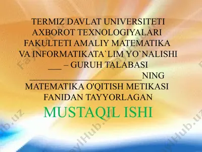 differensial tenglamalar tarixi — PPTX