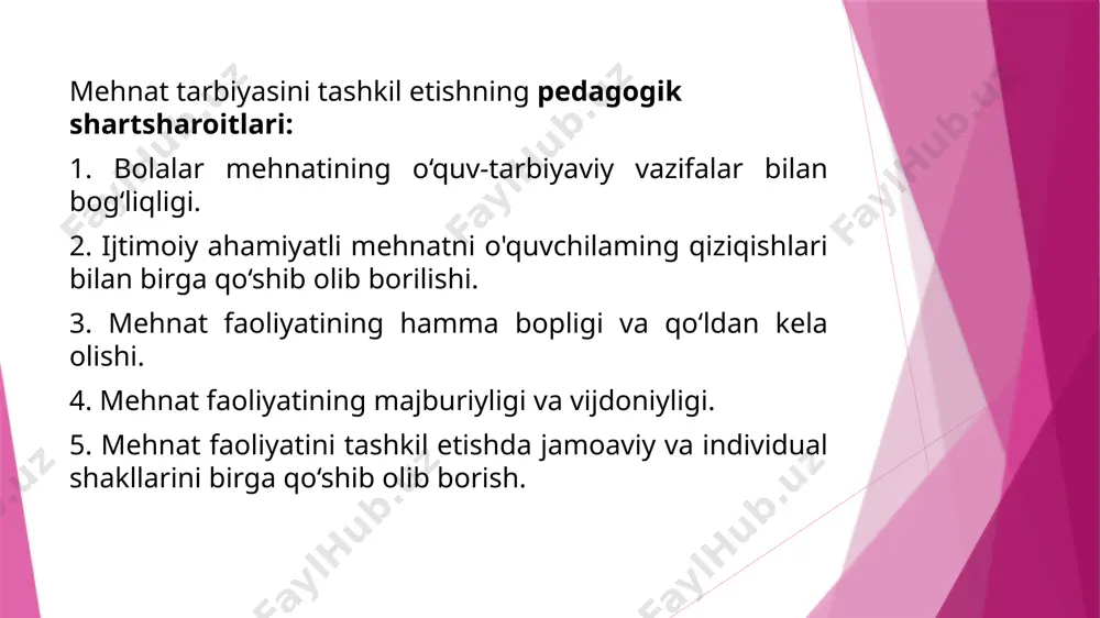 bezovta qilmaydigan bo'lishi lozim. bolalaming ovqatlanishi (nonushta, tushki ovqat, kech tushki ovqat va kechki ovqat) osoyishta vaziyalda o'tishi kerak. bola stol atrofiga yaxshi ishtaha bilan o'tirsa, uning organizmida ovqatning yaxshi hazm bo'lishiga yordam beruvchi shart-sharoit hosil qiladi. yaxshi ishtaha bolalarda mustaqiliik, madaniy-gigienik, stol atrofida o'zini to'g'ri tutib o'tirish malakalarini tarbiyalashga yordam beradi. eng muhimi - bolalaming yoshligidan boshlab ularda yaxshi ishtaha bo'lishini ta’minlash muhim ahamiyatga egadir. kun tartibi jismoniy tarbiyaning muhim shartidir. kun tartibi xilma-xil faoliyat hamda dam olishning vaqt jihatdan maqsadga muvofiq taqsimlanishi, hayot tartibidir. jismoniy mashqlar deganda, jismoniy tarbiya qonuniyatlari va vazifalari bilan bog'liqlikda maxsus tashkil etiluvchi hamda ongli ravishda bajarishga qaratilgan harakatlar yig'indisi tushuniladi. jismoniy mashqlami tasnif etishga doir xilma-xil yondashuvlar mavjud bo'lib, ko'proq umumlashgan tasnif o'zida gimnastika, o'yin, sayr kabilami qamrab oladi. pedagogik nuqtai nazardan gimnastika organizmga nafls ta’sir etish yoki uning alohida tizim va funksiyalarini rivojlantirish imkoniyatini beradi. gimnastikaning asosiy, gigiyenik, sportga oid, badiiy, ishlab …