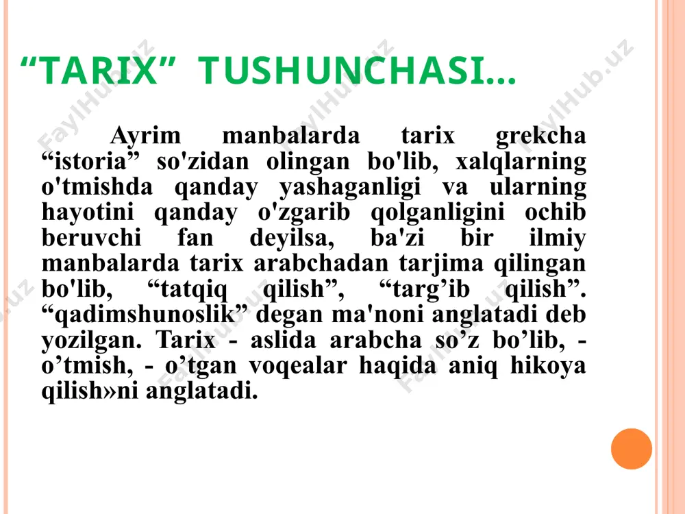 iy o’quv yurtlari va muzeylardagi arxeologik izlanishlarni chet ellik hamkorlar bilan birga tashkil etish zarur. buyuk alloma va adiblarimiz, aziz-avliyolarimizning bebaho merosi, yengilmas sarkarda va arboblarimizning jasoratini yoshlar ongiga singdirish, ularda milliy g’urur va iftixor tuyg’ularini kuchaytirishga alohida e’tibor qaratishimiz kerak” (qarang: mirziyoyev sh.m. niyati ulug’ xalqning ishi ham ulug’, hayoti yorug’ va kelajagi farovon bo’ladi. asarlar 3- jild. -t.: “o’zbekiston”. 2020. 24-25 b.)