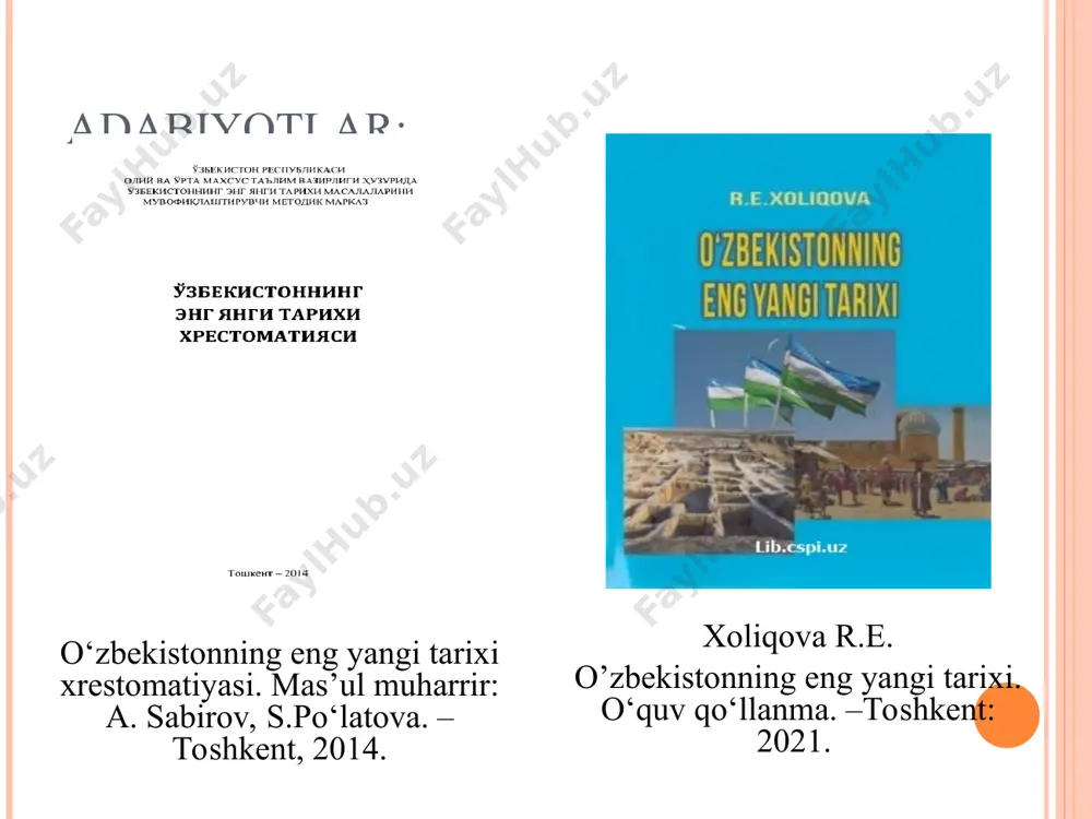 adigan milliy g’oyani rivojlantirishimiz zarur. xususan, milliy о’zligimizni anglash, vatanimizning qadimiy va boy tarixini о’rganish, bu borada ilmiy-tadqiqot ishlarini kuchaytirish, gumanitar soha olimlari faoliyatini har tomonlama qо’llab-quvvatlashimiz lozim. о’tmishga berilgan baho albatta xolisona, eng muhimi, turli mafkuraviy qarashlardan xoli bо’lishi zarur. afsuski, yurtimiz tarixini о’rganishda о’tgan davrda arxeologik tadqiqotlar yetarli darajada olib borilmadi. shuning uchun fanlar akademiyasining arxeologiya va san’atshunoslik institutlari faoliyatini, oliy о’quv yurtlari va muzeylardagi arxeologik izlanishlarni chet ellik hamkorlar bilan birga tashkil etish zarur. buyuk alloma va adiblarimiz, aziz-avliyolarimizning bebaho merosi, yengilmas sarkarda va arboblarimizning jasoratini yoshlar ongiga singdirish, ularda milliy g’urur va iftixor tuyg’ularini kuchaytirishga alohida e’tibor qaratishimiz kerak” (qarang: mirziyoyev sh.m. niyati ulug’ xalqning ishi ham ulug’, hayoti yorug’ va kelajagi farovon bо’ladi. asarlar 3- jild. -t.: “о’zbekiston”. 2020. 24-25 b.)