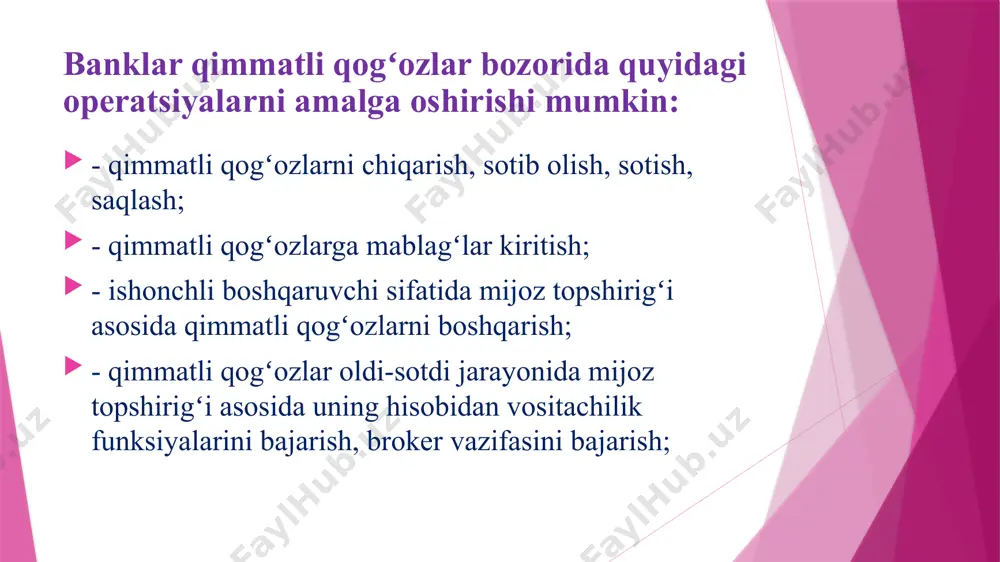 agan pay fondi. pay fondining turi pay fondini ishonchli boshqarish shartnomasida ko‘rsatiladi. pay fondi yuridik shaxs bo‘lmaydi. e’tiboringiz uchun rahmat! image1.png /docprops/thumbnail.jpeg