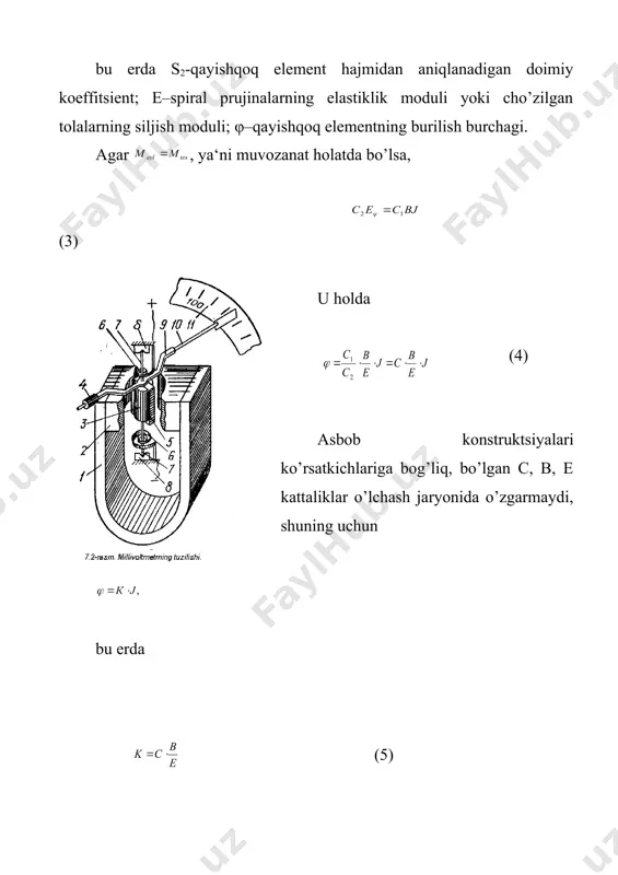 , shuning uchun o’lchash aniqligi yuqori bo’ladi. potensiometrlar millivoltmetrdan o’zlarining o’tkir sezgirligi bilan ham ajralib turadi. potensiometrik o’lchash usuli o’lchanayotgan termojuft teykni potensiallar ayirmasi bilan muvozanatlashtirishga (kompensatsiyalashga) asoslangan. bu potensiallar ayirmasi kalibrlangan qarshilikdagi yordamchi tok manbaidan hosil bo’ladi. potensiallar ayirmasi termojuft teyk ning teskari ishorali qiymatga teng. buni juda ko’p uchraydigan misolda tushuntirish mumkin. ma‘lumki, analitik tarozida og’irlikni o’lchash jism og’irligini tarozi toshlari yig’indisining og’irligi bilan muvozanatlashdan iborat. shu bilan birga bu tarozining strelkasi og’irlik miqdorini ko’rsatmay, balki tarozi toshlarining og’irligi jism og’irligiga aniq mos kelganligini ko’rsatadi. shundan so’ng toshlarning og’irligi hisoblanadi va olingan natija jismning og’irligini beradi. potensiometr zanjiridagi tok manba va termojuftda bir-biriga tomon oqadi hamda eyk muvozanatlashganda zanjirdagi tok kuchi nolga tenglashadi, ana shu nol asbob strelkasining nol holatini ko’rsatadi. o’lchov paytida nolaviy asbobning strelkasi nolni ko’rsatganda tok manbai zanjiridagi kuchlanishning kamayishini aniqlash kerak. u termojuft teykga teng bo’ladi. teykni potensiometr orqali o’lchashning prinsipial chizmasi 3-rasmda ko’rsatilgan. …