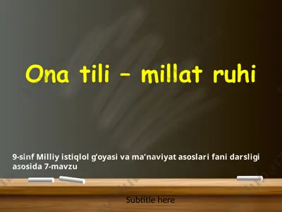 ona tili – millat ruhi 9 - sinf — PPTX