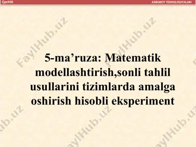 matlab tizimi — PPT