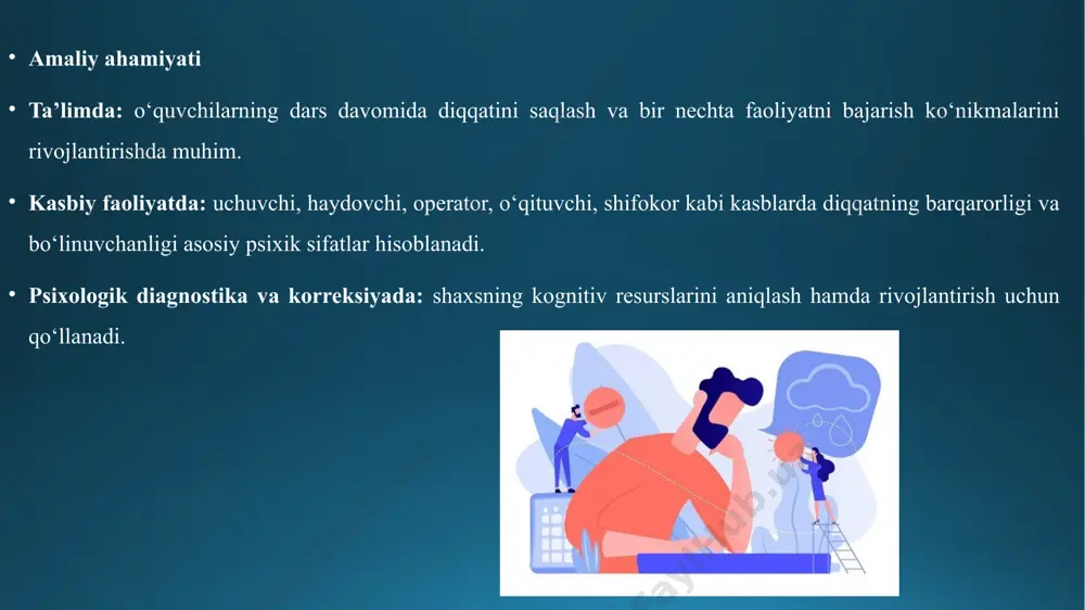 diqqatning barqarorligi va bo'linuvchanligini o'rganish - Page 5