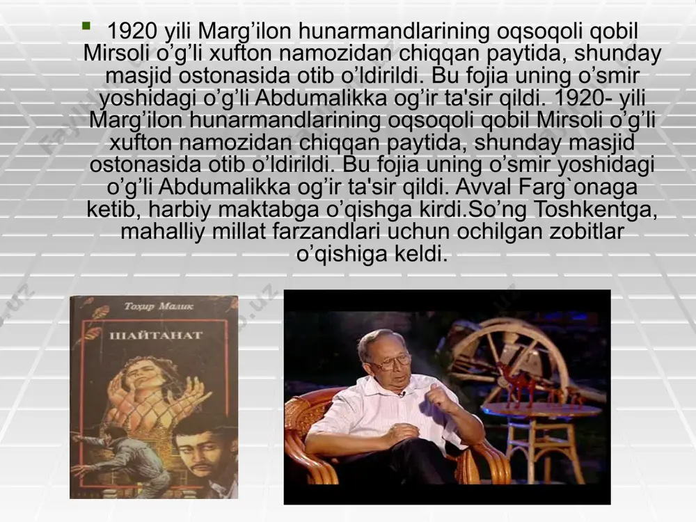 n so’ng uning bu yo’nalishdagi bir qator hikoyalari, "falak", "somon yo’li elchilari", tiriklik suvi", "zaharli g’ubor" (keyinroq "vasvasa" nomi bilan qayta ishlangan) qissalari, "devona" romani (dastlab "chorrahada qolgan odamlar" nomida nashr etilgan) "qora farishta" kitobi e'lon qilindi va bu asarlar rus hamda chet tillarga tarjima qilindi. adib 20-asr avvalidagi o’zbek ziyolilari hayoti va faoliyatini o’rganib, abdulla avloniy hayoti misolida "savoqil" (avval "qaldirqoch" nomida nashr etilgan) romanini va mirzakalon ismoiliy xotirasiga atab "ozod inson haqida qo’shiq" hujjatli qissasini yozdi. bu mavzu keyinchalik "so’nggi o’q", "ov" qissalarida davom etdi. "so’nggi o’q" asosida yetti qismli telefil'm yaratildi. uning ma'naviy boylik masalalariga bag’ishlangan "bir ko’cha, bir kecha", "iblis devori", "eng kichik jinoyat" asarlari ham kitobxonlarga manzur bo’ldi. "iblis devori" asosida badiiy film suratga olindi. adib insonning ma'naviy-ruhiy olamini tadqiq etishga ko’p e'tibor qaratdi va buning oqibati o’laroq "jinoyatning uzun yo’li", "kelinlar daftariga", "halol nima-yu, harom nima", "ayovsiz ilon", "aql va oqil", "tilingni asra", "mehmon …