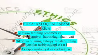 etika: axloq falsafasi — PPTX