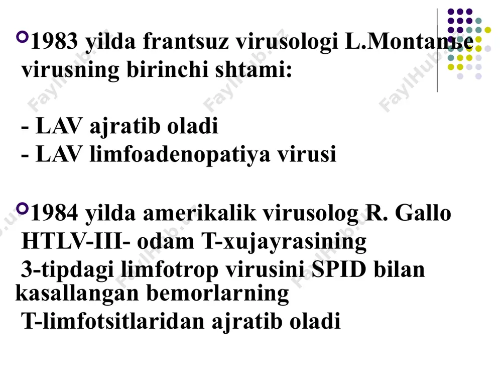 gʼi yoʼq. virus kapsidi 4 ta oqsildan iborat: vp1, vp2, vp3, vp4. ular har xil ogʼirlikka ega. аntigenlari. аntigen tuzilishiga koʼra 3 ta serologik tipga boʼlinadi (i,ii,iii). komplementni bogʼlovchi antigeni 3 ta serotip uchun umumiy hisoblanadi. oʼstirilishi odam va maymun buyraklarining birlamchi hujayra kulturalarida va hela hujayra kulturalarida undiriladi. koʼpayish davomiyligi 5-7 soatni tashkil qiladi. hujayraga viropeksis yoʼl bilan kiradi. koʼpayish jarayoni sitoplazmada sodir boʼladi. bitta hoʼjayin hujayrasida 150 ta virion sintez qilinadi. chidamliligi shol virusi 0°c haroratda suv va najasda bir oygacha saqlanadi. 50°c haroratda 30 daqiqadan soʼng, 100°c da bir necha soniyadan soʼng oʼladi. past haroratga ancha chidamli. dezinfektsiyalovchi moddalarga, ub nurlariga, quritishga chidamsiz. patogenezi. infektsiya manbai bemor yoki tashuvchilar hisoblanadi. yuqish yoʼllari havo –tomchi, fekal–oral. virus ogʼiz boʼshligʼi, burun va halqumning shilliq qavati epiteliy hujayralarida koʼpayadi, soʼngra limfa sistemasidan qonga oʼtib, m.n.s.ga boradi va sirtqi nerv aksonlari harakat neyronlarining tolalari boʼylab tarqaladi. keyinchalik bosh miya va orqa …