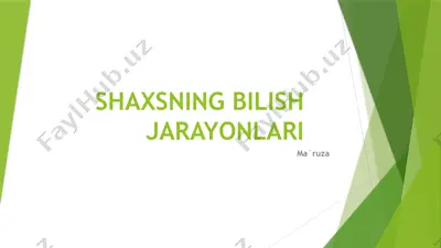diqqatning o’zgaruvchiligi va faolligi — PPTX