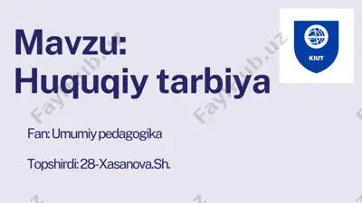 huquqiy tarbiya — PDF