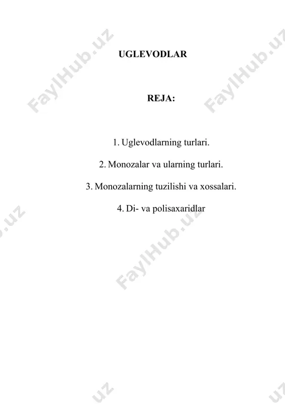 ’mga ega. ularning tarkibida asimmetrik uglerod atomlari bo‘lgani uchun ular optik faol birikmalardir. m-n, glyukoza ochiq formada 16 ta, yopiq formada esa 32 ta optik izomerlar shaklida bo‘ladi. kimyoviy jihatdan monosaxaridlar ham aldegid (yoki keton), ham ko‘p atomli spirt xossalarini namoyon qiladi. m-n monosaxaridlardagi aldegid guruhini qaytarib ko‘p atomli spirt olish mumkin: oksidlanganda glyukon kislotasi hosil bo‘ladi: glyukoza fenilgidrazin bilan aldegid guruh hisobiga fenilgidrazon va ozazon hosil qiladi. glyukozani metil yodid bilan metillab pentametilglyukoza (5 ta gidroksil guruh hisobiga pentametil oddiy efiri), sirka angidrid bilan atsetillab pentaatsetilglyukoza olish mumkin: glyukoza yoki boshqa geksozalar zimaza fermenti ta’siri ostida bijg‘ib etil spirtini hosil qiladi: geksozalar spirtli bijg‘ishdan tashqari atseton, butanol, limon kislotasi, sut kislotasi, moy kislotasi hosil qilib ham bijg‘ishi mumkin. bunda har bir jarayon uchun alohida ferment ishlatiladi. pentozalardan lavlagi qandi arabinoza, somon va shulhada bo‘ladigan ksiloza va biologik ahamiyati katta bo‘lgan hujayra yadrosida bo‘ladigan ribozalarning tuzilishini keltiramiz: geksozalardan d-glyukoza, d-fruktoza, …
