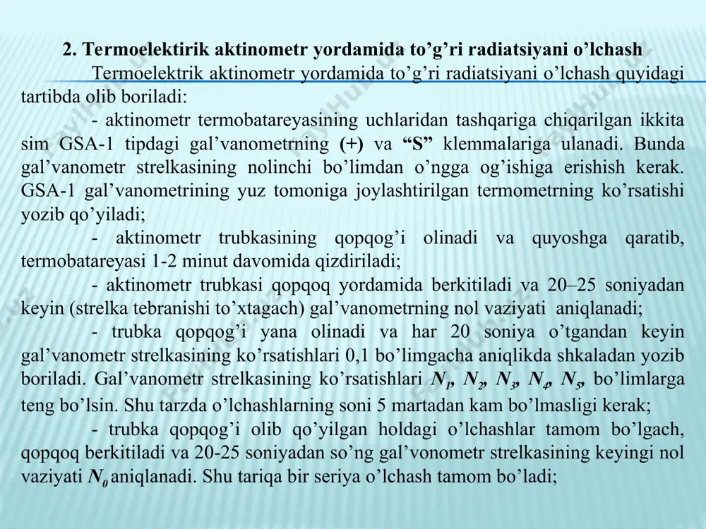 termoelektrik aktinometr - Page 5