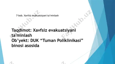 xavfsizevakuatsiyanita’minlash — PPTX