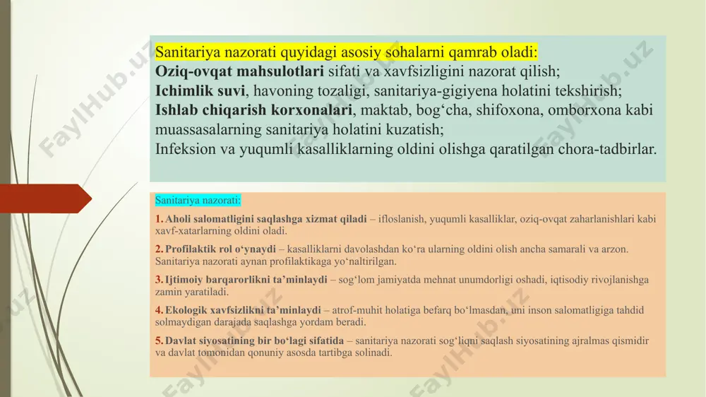 sanitariya nazorati to’g’risidagi qonun bandlarini o’rganish - Page 5
