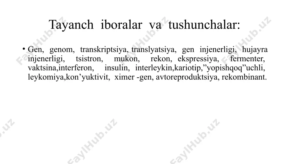 n joylashgan bo’lagini jinsiy xromosomalarga ko’chirib o’tkazish mumkinligini ko’rsatib berish gen injenerligi sohasida erishilgan yutuqlardan hisoblanadi. gen injenerligi usullarini ishlab chiqish va ularni sanoatda qo’llash xxasrning 70-yillar oxiri va 80-yillar boshiga to’g’ri keladi. bunda genetik axborotni tashuvchi dnk molekulasini ajratib olish va shu dnk qo’shbog’ining oxirida chiqib turgan bir ipli “yopishqoq”uchiga ximiyaviy usulda sintezlangan ikki ipli dnk molekulasini payvandlashga erishildi. hosil bo’lgan rekombinant gen plazmidasini ichakning tayoqchasimon bakteriyasi hujayralariga kiritildi. natijada shu bakteriyalar “ximer”li bakteriyalar sintez qila boshladi, ya’ni asosiy qismi tayoqchasimon bakteriyalarga monand bo’lsada, oxiri (dumi)da sintetik gen belgilari bo’lgan. birinchi marta gen injenerligi usulida yaratilgan gen – ximer gen deyilib, afsonaviy sher (arslon) boshli va ilon dumli echki degan ma’noni anglatadi. keyinchalik gen injenerligi usullari tez rivojlana boshladi. tez orada ichak tayoqchalari bakteriyalari gen injenerligi yord amida odamning insulin gormonini sintez qila boshladi va sanoat asosida ishlab chiqarilgan birinchi gen injenerligi mahsuloti hisoblanadi. ana shu usul bilan qon …
