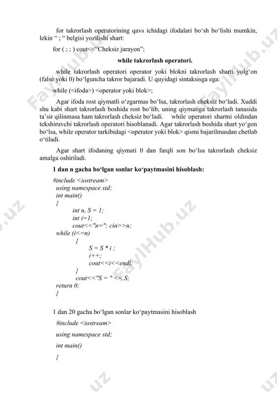 takrorlash operatorlari - Page 3