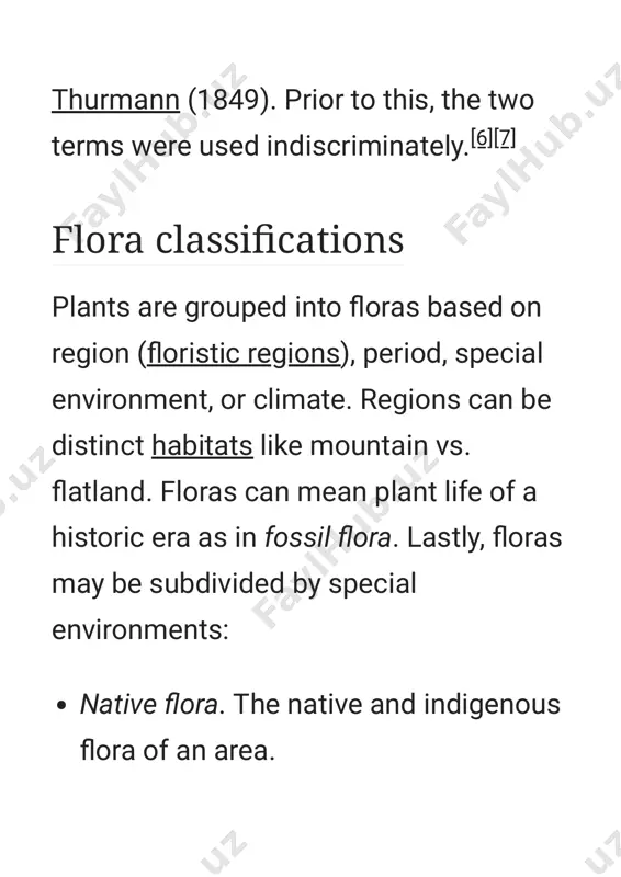 es flora by continent flora by country flora by floristic kingdom 1. "flora" . merriam-webster. references https://en.m.wikipedia.org/wiki/horticultural_flora https://en.m.wikipedia.org/wiki/megaflora https://en.m.wikipedia.org/wiki/pharmacopoeia https://en.m.wikipedia.org/wiki/the_plant_list https://en.m.wikipedia.org/wiki/vegetation https://en.m.wikipedia.org/wiki/category:flora_by_continent https://en.m.wikipedia.org/wiki/category:flora_by_country https://en.m.wikipedia.org/wiki/category:flora_by_floristic_kingdom http://webster.com/cgi-bin/dictionary?va=flora https://en.m.wikipedia.org/wiki/merriam-webster 2. clifford e. starliper; rita villella; patricia morrison; jay mathais. "sampling the bacterial flora of freshwater mussels" (pdf). 3. john, d.m.; whitton, b.a.; brook, a.j. (2002). the freshwater algal flora of the british isles: an identification guid to freshwater and terrestrial algae . cambridge university press. isbn 9780521770514. 4. rengel, kathleen n. daly; revised by marian; daly, kathleen (2009). greek and roman mythology, a to z (3rd ed.). new york: chelsea house publishers. isbn 1604134127. http://pubs.usgs.gov/bitn/97-007/pdf/bitn97-007.pdf https://books.google.com/books?id=sc4897dfm_mc https://en.m.wikipedia.org/wiki/isbn_(identifier) https://en.m.wikipedia.org/wiki/special:booksources/9780521770514 https://en.m.wikipedia.org/wiki/isbn_(identifier) https://en.m.wikipedia.org/wiki/special:booksources/1604134127 5. berrens, dominik (2019-03-21). "the meaning of flora" . humanistica lovaniensia. journal of neo-latin studies. 68 (1): 237–249. doi:10.30986/2019.237 . issn 2593- 3019 . �. thurmann, j. (1849). essai de phytostatique appliqué à la chaîne du jura et aux contrées voisines. berne: jent …
