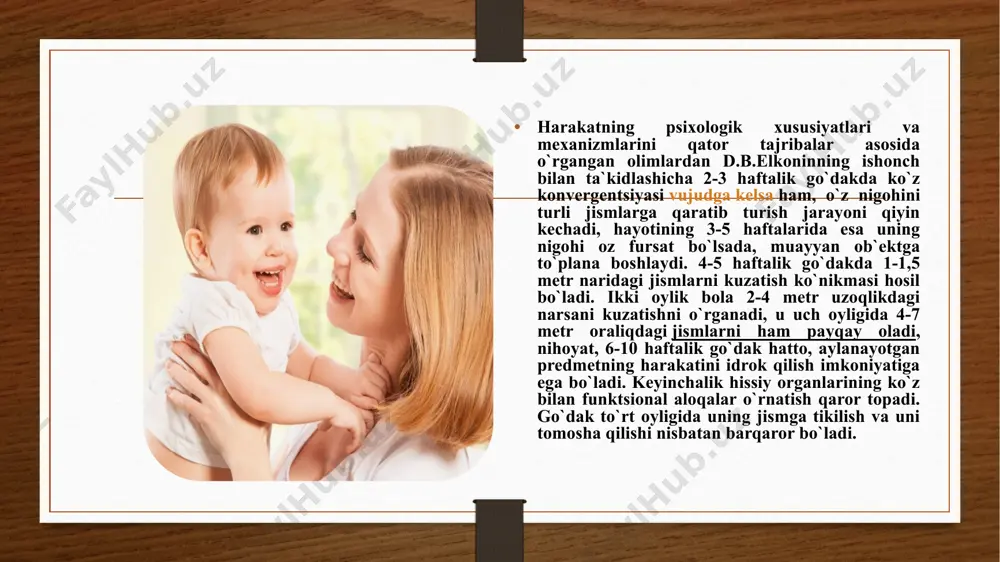 go'daklik davrida psixik rivojlanishda kattalar bilan emotsional muloqot - Page 5