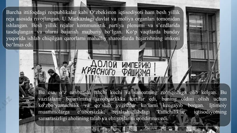 qayta qurish yillarida o’zbekistonning ijtimiy-iqtisodiy hayoti - Page 5