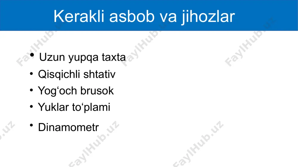 qiya tekislikda foydali ish koeffitsiyentini aniqlash10-sinf, 13-mavzu - Page 4