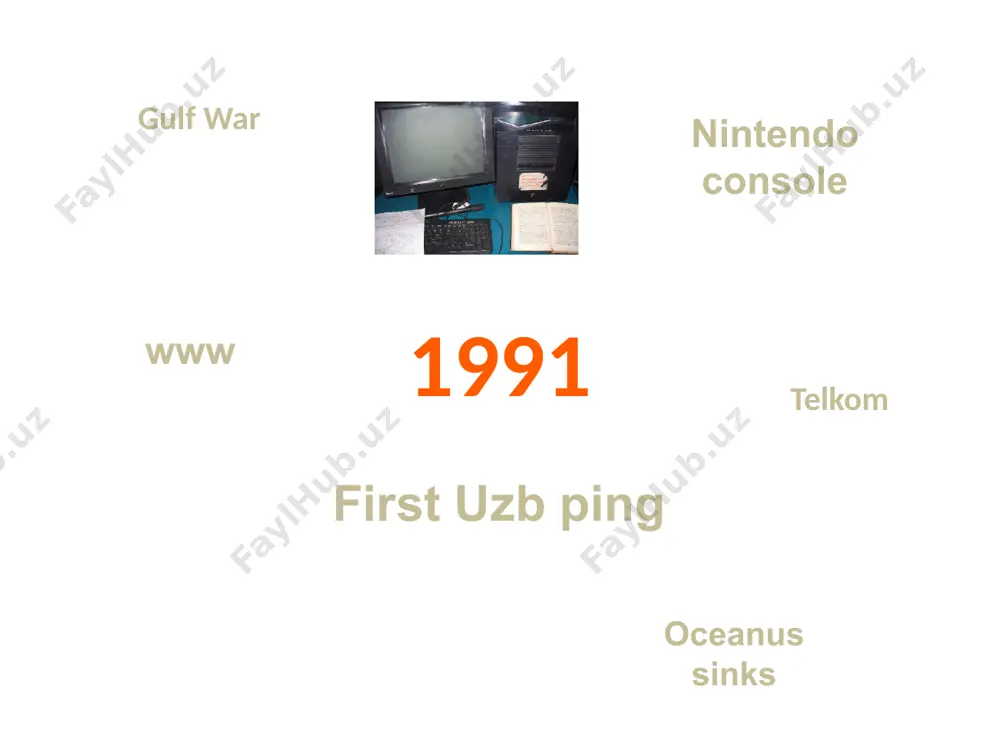 niversities w. internet (ucla, stanford, ucsb and utah) 1970s -many more universities connected, bulletin board system (usenet) 1971 -first e-mail, “@” symbol used to denote address the internet 1973 - first international connection to london 1975 - first modern e-mail program created • mid 1970s - bulletin board system - venue for sharing and discussion 1978 - spam created (unsolicited commercial e-mail) late 1970s - personal computers (pcs) • 1982 - the first emoticon used :-) • 1984 - domain name system (dns) created. easier way than using ip address (numerical, such as 198.223.0.44) the internet 1973 - first international connection to london 1975 - first modern e-mail program created • mid 1970s - bulletin board system - venue for sharing and discussion 1978 - spam created (unsolicited commercial e-mail) late 1970s - personal computers (pcs) • 1982 - the first emoticon used :-) • 1984 - domain name system …