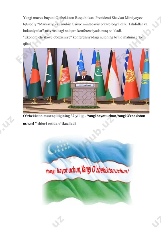 o'zbekiston respublikasi mustaqilligining 32 yilligi haqida bir soatlik dars - Page 3