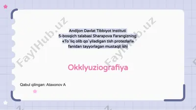 okklyuziografiya — PPTX