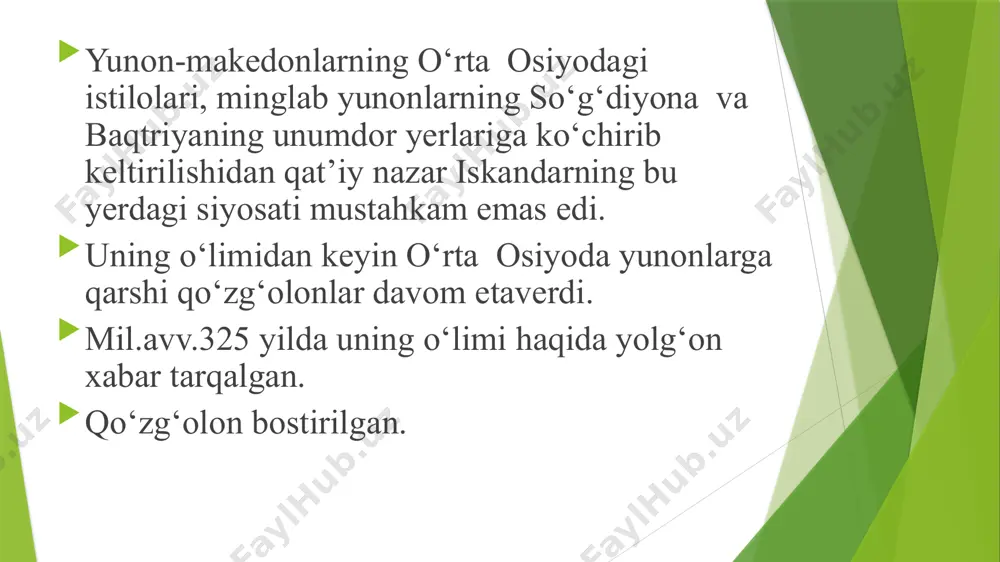 miloddan avvalgi 312 yilda vavilonda o‘z hokimiyatini mustahkamladi. u vavilonni olgach sharqiy satrapliklarni qo‘lga kiritishga intildi. pompey trogning yozishicha, u bobilda o‘z xokimiyatini mustaxkamlab olgach, baktriya bilan jang qila boshlagan. parfiya va sug‘dni ham o‘ziga bo‘ysundirgan. salavka mil.avv. 311-302 yillarda boshqa satraplar bilan ham jang qilib, sharqda o‘z hukmronligini batamom mustahkamladi. salavka i parfiyanlar, baqtriylar, so‘g‘diylar, girkanlar ustidan o‘z hukmronligini o‘rnatdi. salavka i sharqiy satrapliklar ustidan qozongan g‘alabadan so‘ng miloddan avvalgi 302 yilda suriya, kichik osiyo va mesopotamiya viloyatlari hukmdori antigon bilan to‘qnashdi. bir yildan so‘ng bu to‘qnashuv salavkaning g‘alabasi bilan tugadi. salavkiylar poytaxti (efrat) dajla daryosi bo‘yidagi salavkiya shaxri bo‘lgan. mil.avv. 300 yildan keyin (shimoliy suriya) oront daryosi bo‘yidagi antioxiya shaxri bo‘lgan. iskandar imperiyasining katta qismi salavkaning qo‘l ostiga o‘tdi. endi u o‘ziga tegishli viloyatlarni boshqarish yo‘lida siyosat yuritdi. shu maqsadda u satrapliklarni maydalab yubordi, ularning soni 72 ta edi. bundan maqsad satrapliklarning qudratini pasaytirish va ular ustidan hukmronlikni …