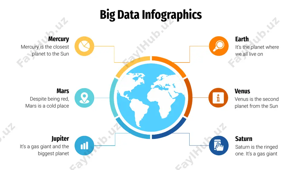 mars jupiter big data infographics saturn it’s composed of hydrogen and helium mercury mercury is the closest planet to the sun neptune neptune is the farthest planet from the sun mars despite being red, mars is a cold place 20% 40% 80% 60% big data infographics info decision insight data neptune 23% venus 60% mars 75% saturn 100% 23% 75% 60% 100% saturn is a gas giant and has several rings mars is full of iron oxide dust and has a reddish cast jupiter is a gas giant and the biggest planet mercury is the smallest planet in the solar system big data infographics venus is the second planet from the sun cost despite being red, mars is a cold planet mercury is the closest planet to the sun jupiter is the biggest planet of them all backup safety data structure data management transformation saturn is a gas giant and …