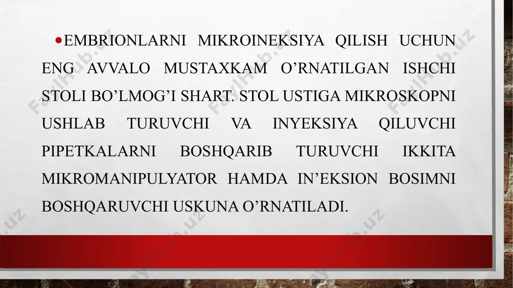 – bir ishonchli usuli bo’lib xizmat qilgan. dastlab bu usul transgen sichqonlar olish uchun (gordon j.et.al, 1980), keyinroq esa yirik qishlok xo’jalik hayvonlarini yaratish maqsadida (hammer re.et.al 1985) ishlatilgan. image3.jpg