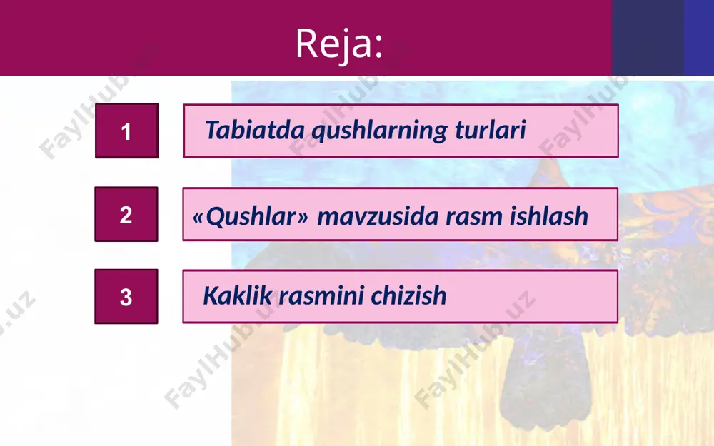 «qushlar» mavzusida rasm ishlash. 4- sinf - Page 2