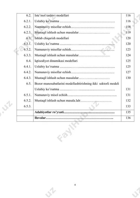 arni kutib qoladi. i-bob. juft korrelyatsion-regression taxlil 1.1. uslubiy ko’rsatma ikki y va x o’zgaruvchilar orasidagi regressiya juft (oddiy) omilli regressiya deyiladi, u y = f(x) ko’rinishga ega bo’ladi. bu erda: y –natijaviy belgi (erksiz o’zgaruvchi); x –omil belgi (erkli o’zgaruvchi). regressiya chiziqli va chiziqsiz (chiziqli bo’lmagan) regressiyalarga ajratiladi. chiziqli regressiya quyidagi ko’rinishga ega: y = a+b·x+ε. chiziqsiz regressiya ikki sinfga bo’linadi. erkli o’zgaruvchilarga nisbatan chiziqli bo’lmagan regressiyalar: -turli darajadagi polinomlar -giperbolalar baholanayotgan parametrlarga nisbatan chiziqsiz regressiyalar: -darajali funktsiya -ko’rsatkichli funktsiya -eksponentsial funktsiya parametrlari bo’yicha regressiya parametrlarini baholash uchun eng kichik kvadratlar usuli(ekku) qo’llaniladi. ekku parametrlarning shunday qiymatlarini topish imkonini beradiki, shu topilgan qiymatlarda y belgining haqiqiy qiymatlaridan uning nazariy qiymatlari orasidagi farqlarni kvadratlarining yig’indisi eng kichik(minimal) qiymatni beradi, ya’ni chiziqli va chiziqli holatga keltiriladigan tenglamalar uchun quyidagi tenglamalar sistemasi a va b parametrlarga nisbatan echiladi: yoki bo’lmasa tenglamalar sistemasidan kelib chiqadigan tayyor formulalardan foydalanish mumkin o’rganilayotgan xodisa va jarayonlarda …